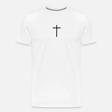 Thin Black Cross' Men's T-Shirt 